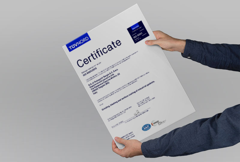 Certificazione TUV Rettifica R.S. Rubagotti